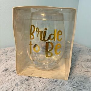 Bride to Be Jumbo Stemless Wine Glass Wedding Bachelorette Party Full Bottle